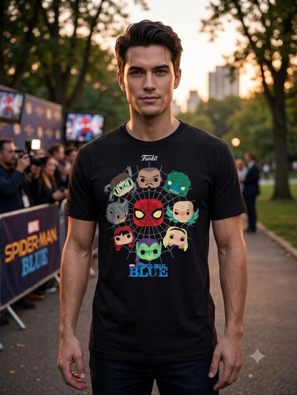 Spider-Man Funko Marvel Graphic T-Shirt Black NWT Size 2X